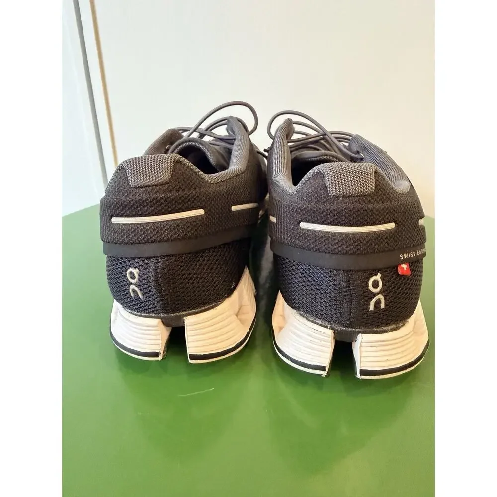 On Cloud 5 Womens 6.5 Black White Running Athletic Sneakers Lightweight Comfort